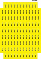 Знак "220 В" жовтий 45х22 (на аркуші 113 шт), 14658