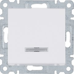 Вимикач з підсвічуванням 1-полюсний Lumina, білий, 10АХ/230В Hager