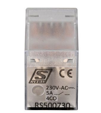 RS500730-- Реле миниатюрное 4п.к. 5А 230В AC Schrack