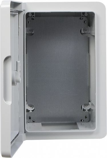 Корпус з АБС-пластику 20*30*13, IP65 ударостійкий, з МП непрозорі дверцята UBox