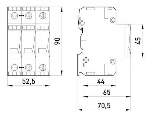 Комбинированный УЗИП e.POmI.1+1 LCF 50/25, класс I+II+III, 1 полюс + N-PE, моноблок