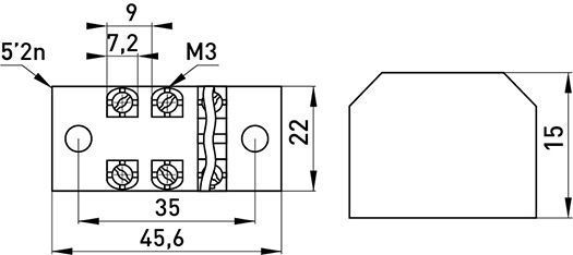 Клеммная колодка защищенная e.tc.protect.15.3, 15А, 3 полюса