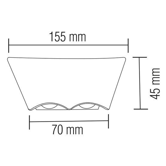 Світильник фасадний LED "BAT-6T" 6W настінний, Чорний, 4200, 31