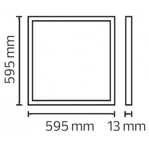 Врізний арт світильник 600*600 SMD LED "CAPELLA-48" 48 W 6400K панель біла, Білий, 6400, 496