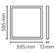 Врізний арт світильник 600*600 SMD LED "CAPELLA-48" 48 W 6400K панель біла, Білий, 6400, 496