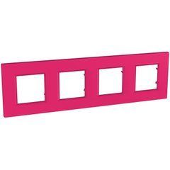 Рамка 4-постова "PINK" MGU4.708.27 Unica Quadro Schneider, 8227, PINK