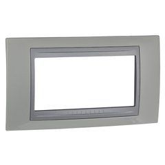 Рамка 4-модульна "Нордік" Алюміній MGU66.104.092 Unica Top Schneider, 8677, Білий