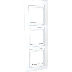 Рамка 3-постовая вертикальна Білий MGU6.006V.18 Unica Plus Schneider, 8377, Білий