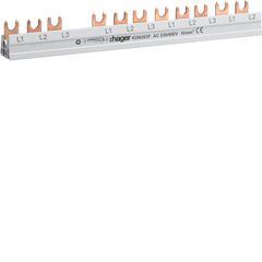 Шина фазна 3P 10мм&sup2; 12M (1xПЗВ 4п + 8хАвт.Вим. 1п) KDN363F HAGER