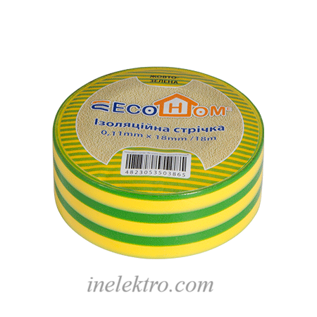 Ізострічка ECO 0,11мм*18мм/18м жовто-зелена
