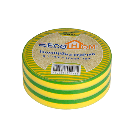 Ізострічка ECO 0,11мм*18мм/18м жовто-зелена