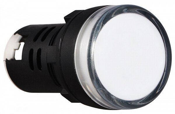 Сигнальна арматура AD22-22DS біла 24V АC/DC