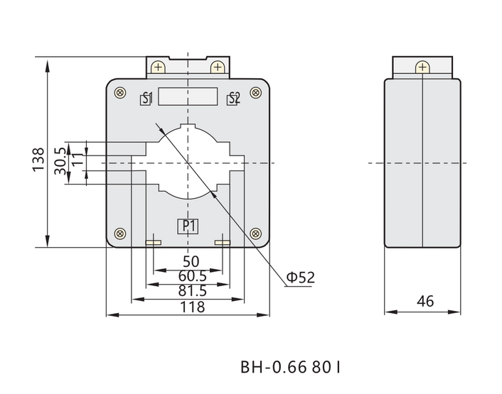 Трансформатор тока BH-0.66 80 I 800/5A кл.т. 0,5 IEC