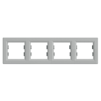 Рамка EPH5800461 четырехпостовая горизонтальная ASFORA Schneider Electric Алюминий, 0773, Алюминий