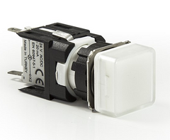 Светосигнальная арматура квадратная белая LED 24V AC/DC D050KXB, EMAS