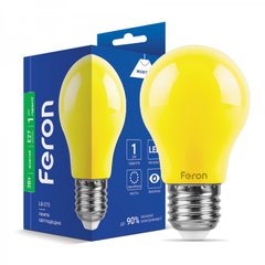Жовта декоративна лампа Feron LB-375 3W E27 світлодіодна, 25921, Жовтий