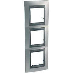Рамка 3-я."Матовый хром", Графит MGU66.006.238 Unica Top Schneider, 8578, Хром
