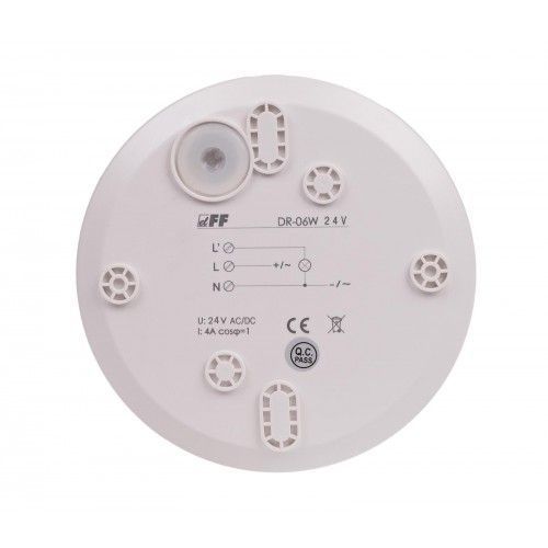 Датчик руху ІЧ DR-06W 24V AC/DC білий F&F