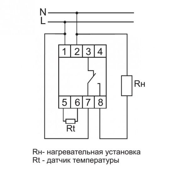 Регулятор температури RT-822 16А AC/DC 30-60*С ФиФ
