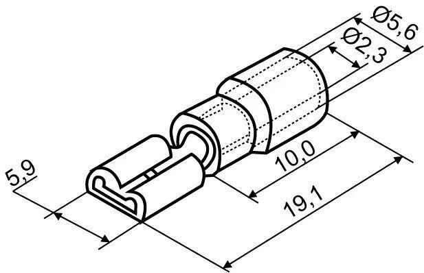 Конектори FDD2-250 6,35x0,5/0,8 (100 шт.)