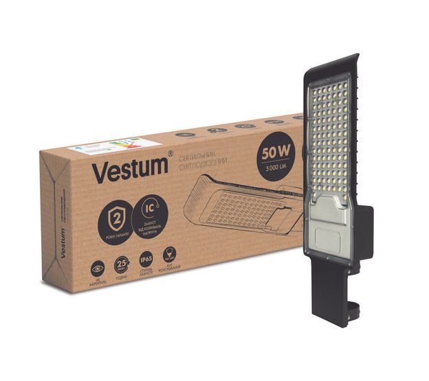 Світлодіодний консольний світильник Vestum 50W 5000Лм 6500K 85-265V IP65 1-VS-9002, 1-VS-9002, 6500