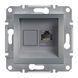 Розетка компьютерная RJ45 CAT.5E UTP Сталь EPH4300162 ASFORA plus Schneider Electric, 22351, Сталь