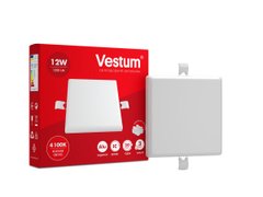 Квадратный светодиодный врезной светильник "без рамки" Vestum 12W 4100K 1-VS-5603, 4100