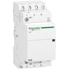 Модульный контактор iCT16A 3НО 220/240В АС 50ГЦ Schneider Electric, 10289, 230V АС
