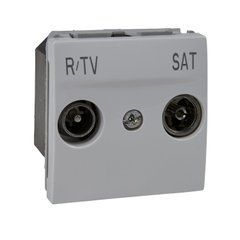 Розетка TV-R/SAT оконечная 2М Белая MGU3.455.18 UNICA Schneider, 7979, Белый