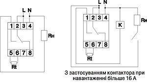 Регулятор температури RT-823 16А AC/DC 60-95*С ФиФ