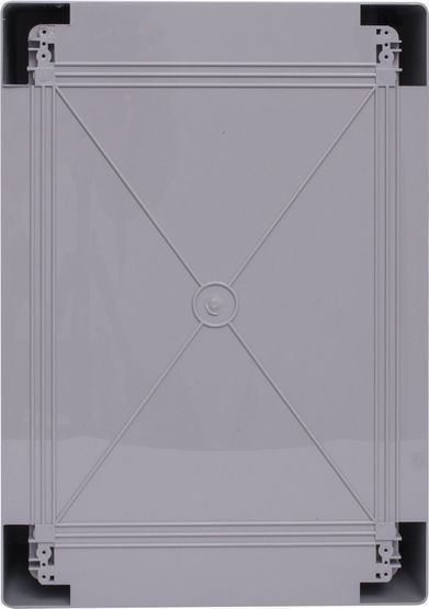 Корпус ударопрочный с АБС-пластика e.plbox.400.500.175.3f.6m.tr, 400х500х185мм, IP65 с прозрачной дверью, панелью под 3 - фазный счётчик і 6 модулей