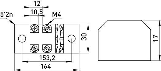 Клеммная колодка защищенная e.tc.protect.25.12, 25А, 12 полюсов