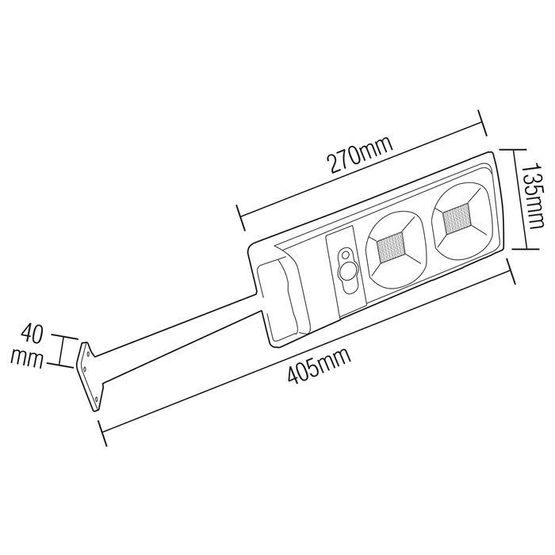 Світильник консольний COMPACT-10 з сут.реле на сонячній панелі LED 10W 6400K ІР65 Horoz, 074-010-0010-020, 6400