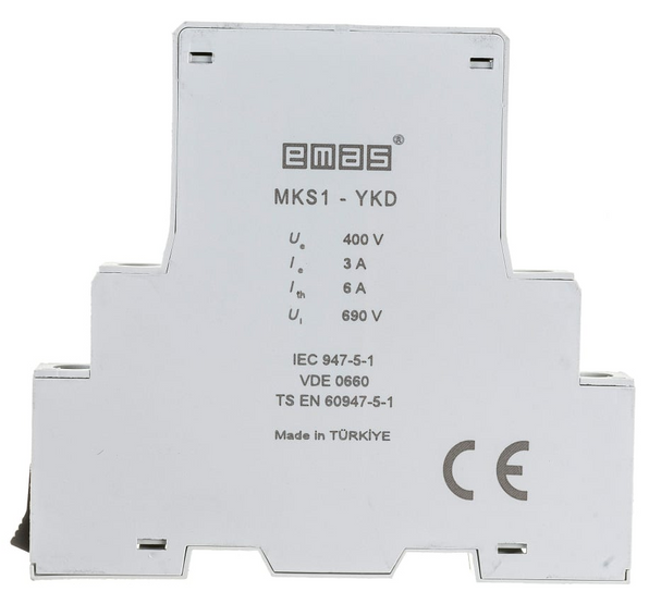 Блок-контакт додатковий (1НО+1НЗ) MKS1-YKD01, EMAS