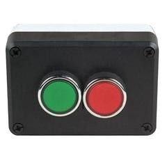 Пост управління чорно-сірий 2-х кнопковий (1НО+1НЗ) P2AB, EMAS