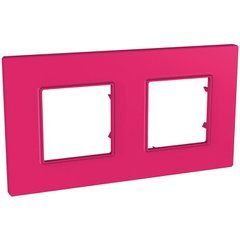 Рамка 2-постова "PINK" MGU4.704.27 Unica Quadro Schneider, 8213, PINK