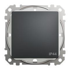Одноклавішний перемикач 2 напрямки IP44 Чорний Sedna Design