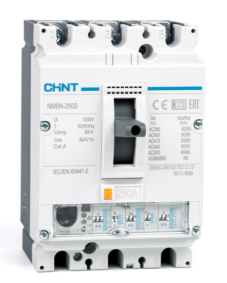 Автоматичний вимикач 250а в литому корпусі NM8N-250S ТМ 3P Chint