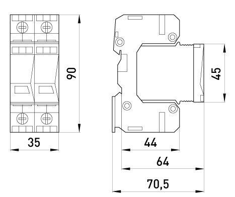 ПЗІП e.PO I 1+1 e 280V/7kA клас I+II+III, 1 полюс + N-PE, моноблок