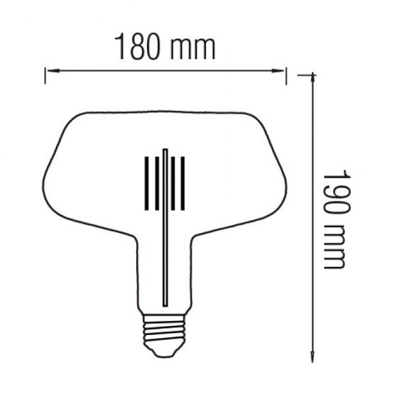 Лампа FILAMENT LED 8W 2200K E27 GINZA AMBER 190мм HOROZ, 001-050-0008-010, 2200