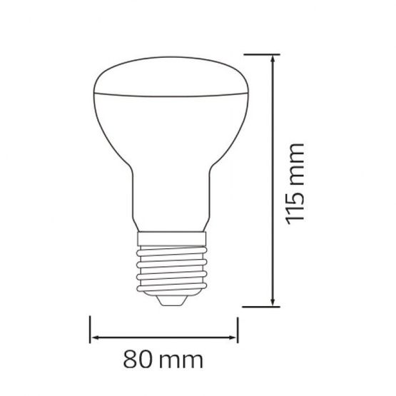 Лампа рефлекторна R-80 SMD LED 12W 4200K Е27 1000Lm 220-240V Refled-12 HOROZ, 8958, 001-042-0012-061, 4200