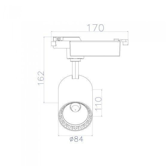 Світильник трековий COB LED 24W 4200K білий 180-240V LYON-24 HOROZ, Білий, 018-020-0024-010, 4200, 609