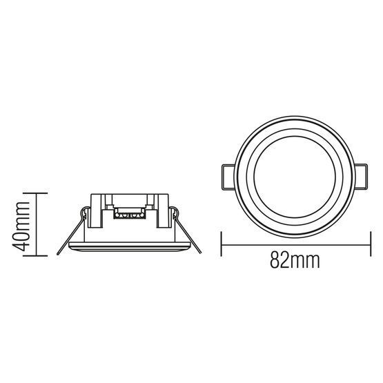 Світильник вмонтований PARKER-5 5W білий