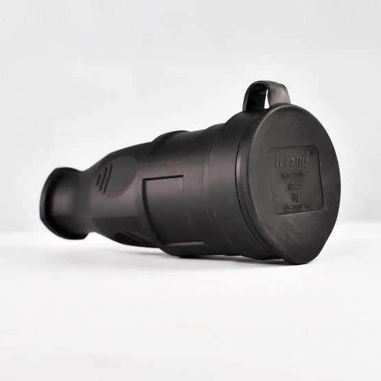 Розетка переносная с заглушкой 2Р+РЕ 1х16А 220-240V каучук Lezard