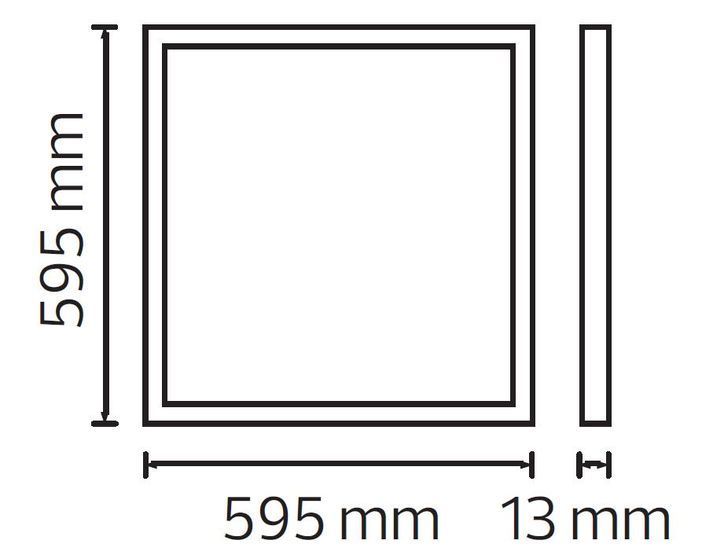 Врезной арт светильник 600*600 SMD LED "CAPELLA-48" 48W 4200K панель белая