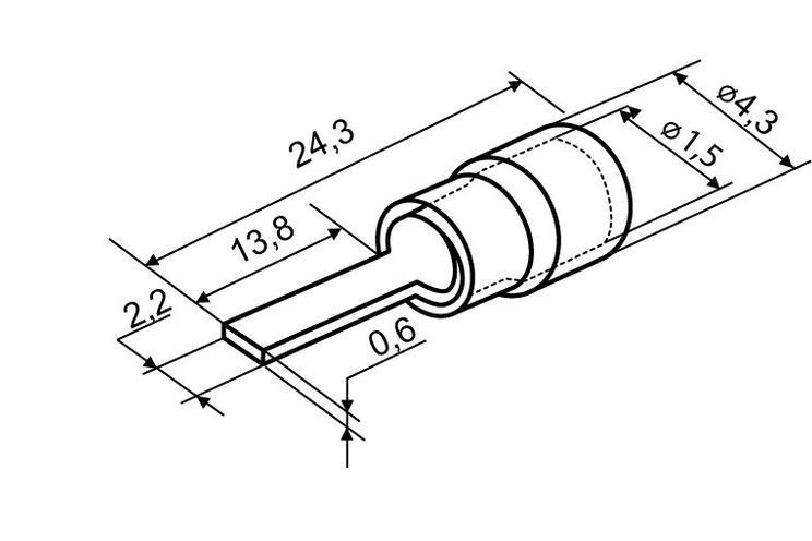 Кабельні наконечники DBV 1.25-14 (100 шт.)