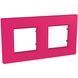 Рамка 2-постовая "PINK" MGU4.704.27 Unica Quadro Schneider, 8213, PINK