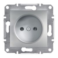 Розетка EPH3000161 без заземления ASFORA Schneider Electric Алюминий, 0726, Алюминий