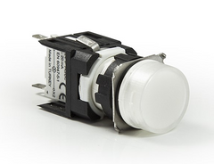 Светосигнальная арматура круглая белая LED 24V AC/DC D050YXB, EMAS