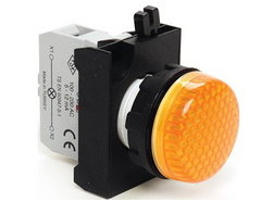 Сигнальна арматура із світлодіодом CP0S0XS 100-250 В AC (жовта) - пластик IP65 EMAS